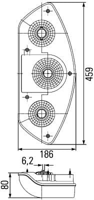 HELLA 2SD 343 440-047 Kombinuotas galinis žibintas