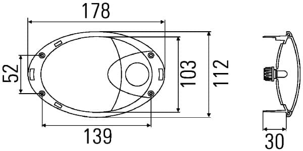 HELLA 2JA 009 294-001 Vidaus apšvietimas