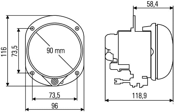HELLA 1F0 010 293-001 Prožektorius