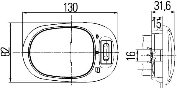 HELLA 2JA 964 916-011 Vidaus apšvietimas