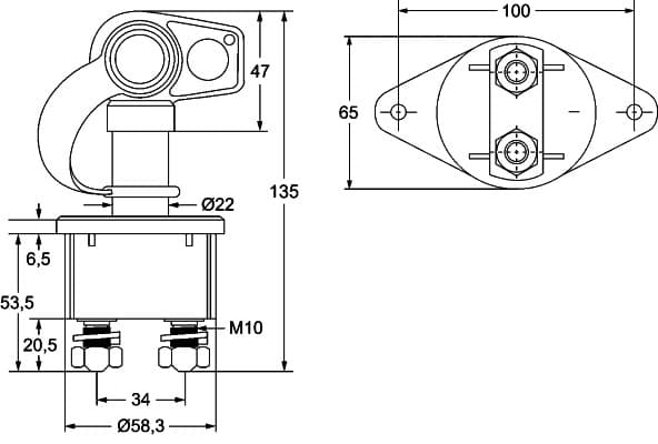 HELLA 6EK 002 843-111 Pagrindinis jungiklis, akumuliatorius