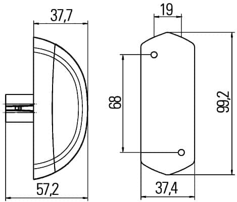 HELLA 2XS 205 020-001 Gabaritų lemputė