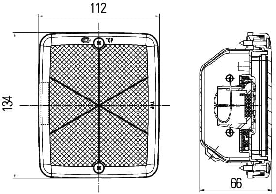 HELLA 2ZR 013 236-311 Atbulinės eigos žibintas