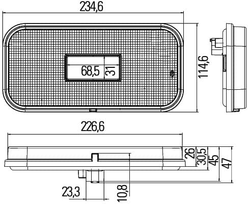 HELLA 2VA 011 900-001 Kombinuotas galinis žibintas