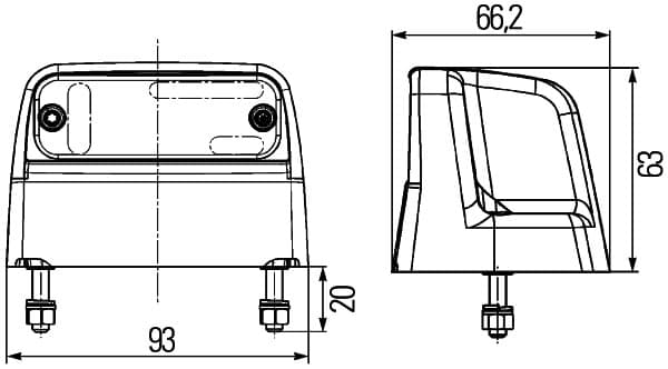 HELLA 2KA 012 271-031 Valstybinio numerio apšvietimas