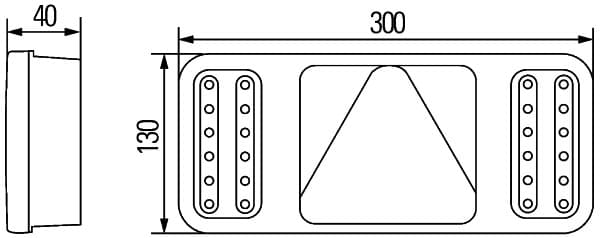 HELLA 2VP 345 900-341 Kombinuotas galinis žibintas