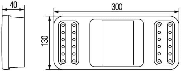 HELLA 2VP 345 900-281 Kombinuotas galinis žibintas