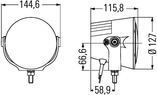 HELLA 1F0 012 206-001 Prožektorius