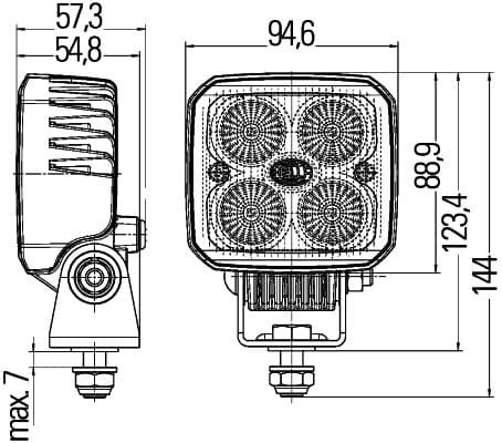 HELLA 1GA 996 283-002 Darbinė šviesa