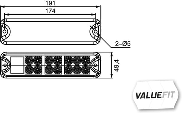 HELLA 2VP 357 021-011 Kombinuotas galinis žibintas