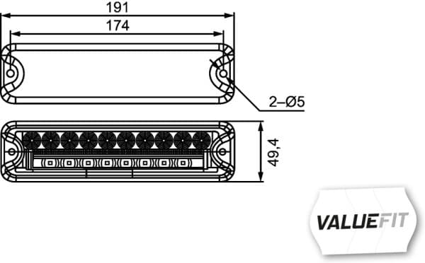 HELLA 2VP 357 021-041 Kombinuotas galinis žibintas