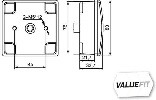 HELLA 2NE 357 029-141 Galinis rūko žibintas