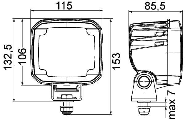HELLA 1GA 995 606-221 Darbinė šviesa
