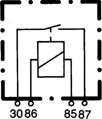 Relė, pagrindinė srovė — HELLA 4RA 003 437-091