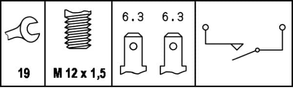 Jungiklis, atbulinės eigos žibintas — HELLA 6ZF 004 842-001