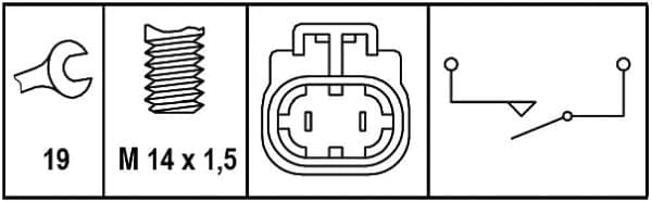 Jungiklis, atbulinės eigos žibintas — HELLA 6ZF 008 621-291