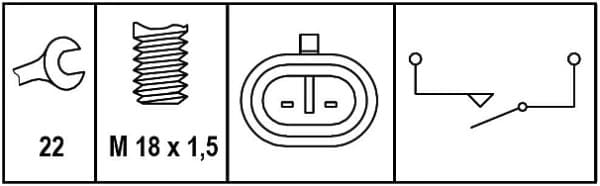 Jungiklis, atbulinės eigos žibintas — HELLA 6ZF 008 621-301