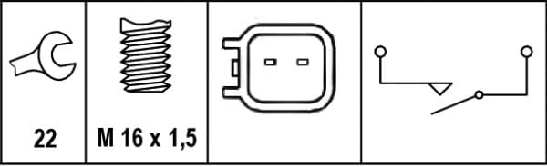 HELLA 6ZF 010 965-031 Jungiklis, atbulinės eigos žibintas