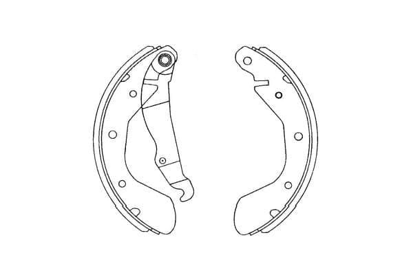 KAVO PARTS KBS-1403 Būgninių stabdžių trinkelių komplektas