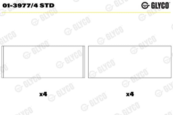 GLYCO 01-3977/4 STD Švaistiklio guolis