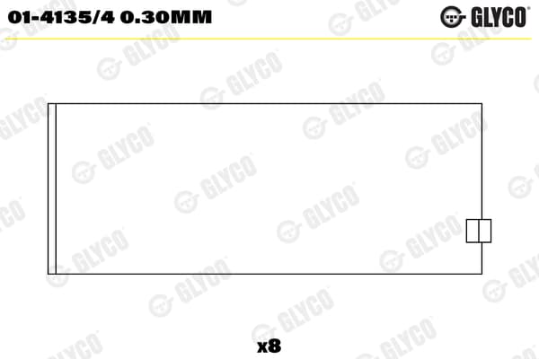 Švaistiklio guolis — GLYCO 01-4135/4 0.30mm