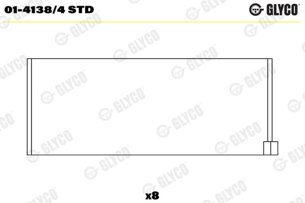 GLYCO 01-4138/4 STD Švaistiklio guolis