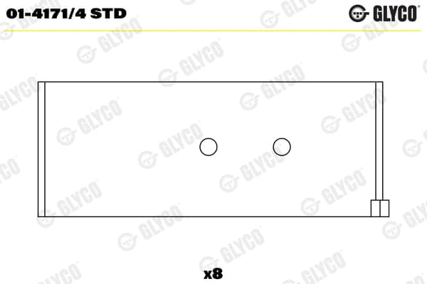 GLYCO 01-4171/4 STD Švaistiklio guolis