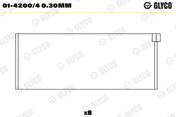 GLYCO 01-4200/4 0.30mm Švaistiklio guolis