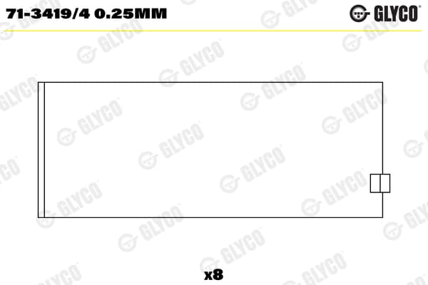 GLYCO 71-3419/4 0.25mm Švaistiklio guolis