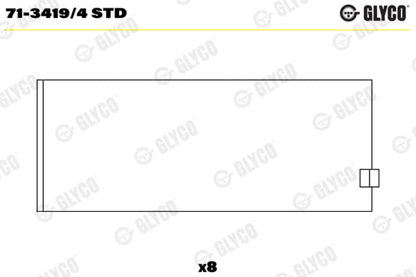 GLYCO 71-3419/4 STD Švaistiklio guolis