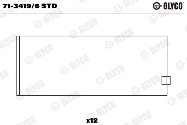 GLYCO 71-3419/6 STD Švaistiklio guolis