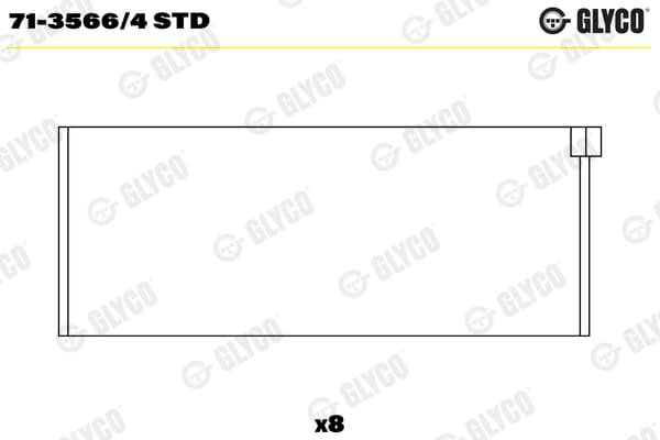 GLYCO 71-3566/4 STD Švaistiklio guolis
