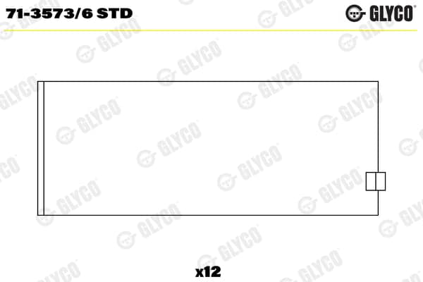 GLYCO 71-3573/6 STD Švaistiklio guolis