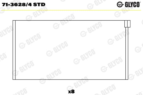 GLYCO 71-3628/4 STD Švaistiklio guolis