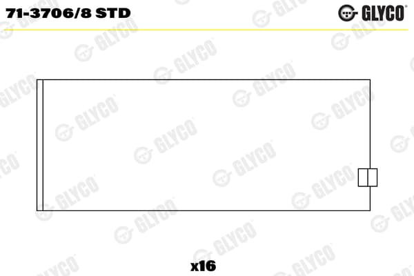 GLYCO 71-3706/8 STD Švaistiklio guolis