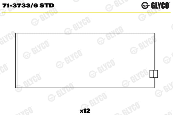 GLYCO 71-3733/6 STD Švaistiklio guolis