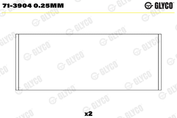 GLYCO 71-3904 0.25mm Švaistiklio guolis