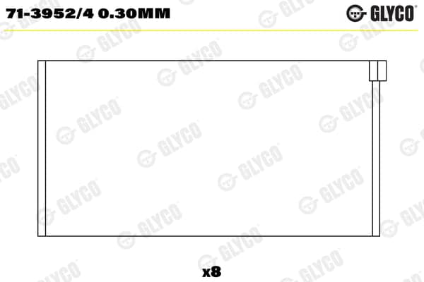 GLYCO 71-3952/4 0.30mm Švaistiklio guolis