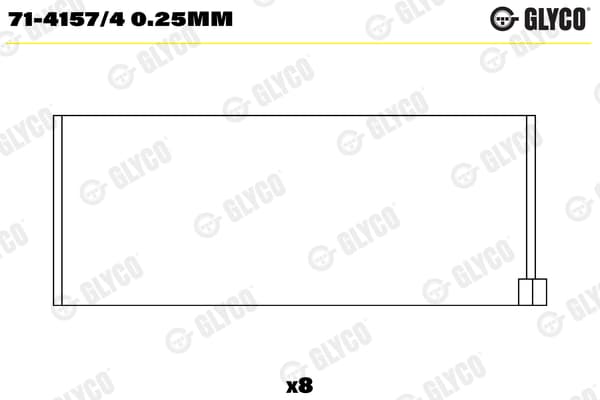 GLYCO 71-4157/4 0.25mm Švaistiklio guolis