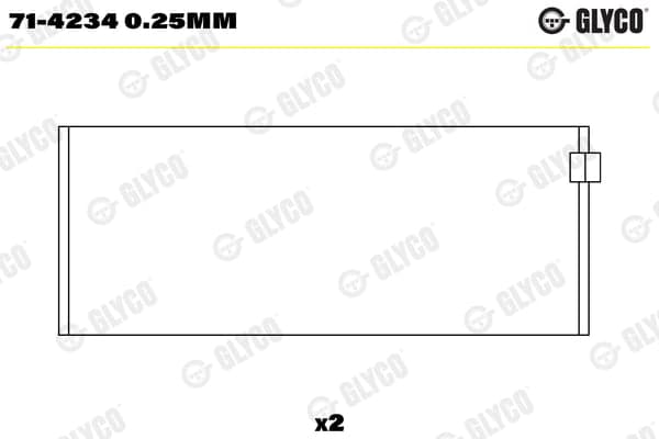 GLYCO 71-4234 0.25mm Švaistiklio guolis