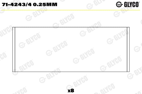 GLYCO 71-4243/4 0.25mm Švaistiklio guolis