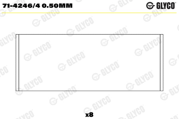 GLYCO 71-4246/4 0.50mm Švaistiklio guolis