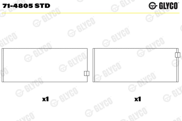 GLYCO 71-4805 STD Švaistiklio guolis