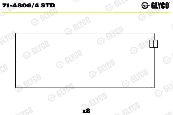 GLYCO 71-4806/4 STD Švaistiklio guolis