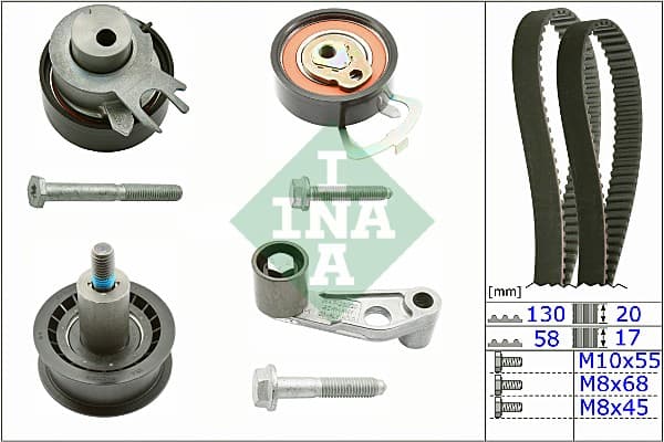 Paskirstymo diržo komplektas — Schaeffler INA 530 0089 10