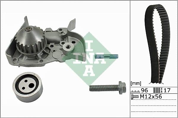 Schaeffler INA 530 0191 30 Vandens siurblio ir paskirstymo diržo komplektas