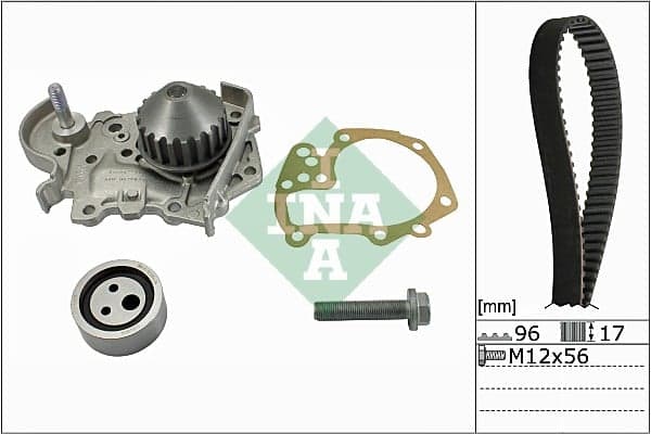 Schaeffler INA 530 0191 31 Vandens siurblio ir paskirstymo diržo komplektas