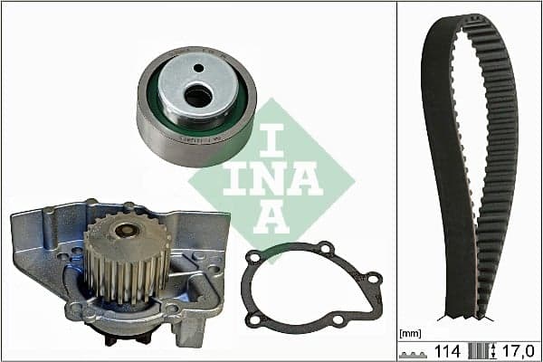 Schaeffler INA 530 0258 30 Vandens siurblio ir paskirstymo diržo komplektas