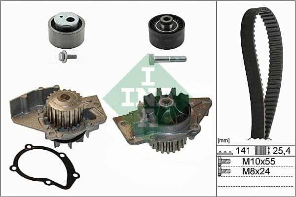 Schaeffler INA 530 0470 30 Vandens siurblio ir paskirstymo diržo komplektas