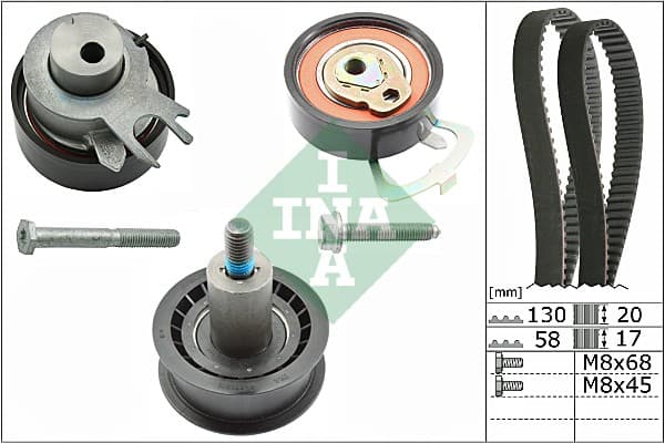 Paskirstymo diržo komplektas — Schaeffler INA 530 0538 10